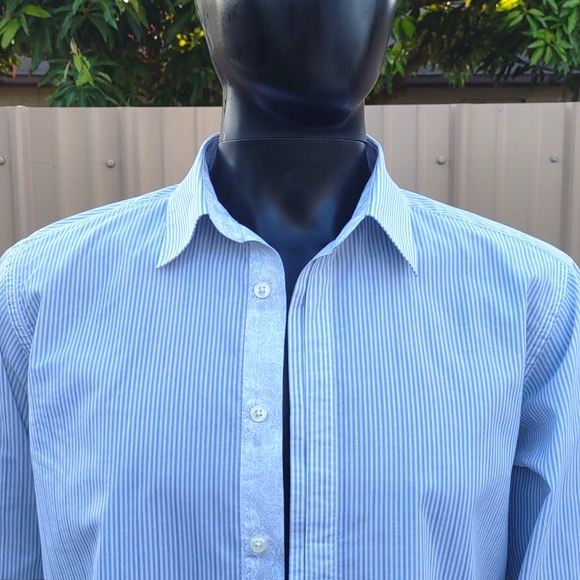 NIGEL HALL MEN'S PURE COTTON CONTRASTING COLLAR/CUFFS LUXURY SHIRT - Picture 3 of 17